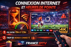 iptv Connexion Internet et heures de pointe