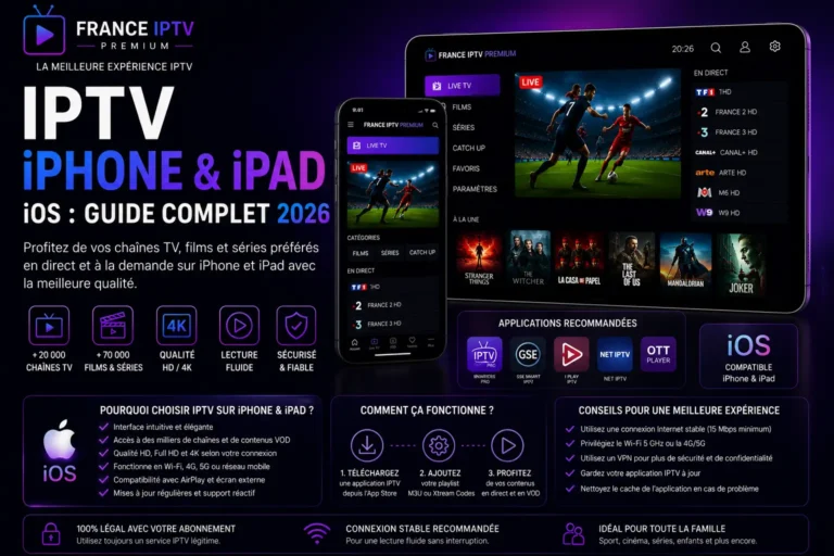 IPTV iPhone et iPad iOS : Guide Complet 2026