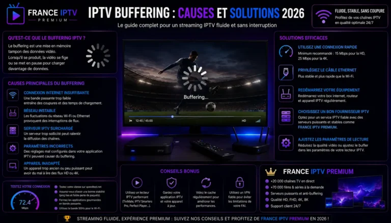 IPTV Buffering : Causes et Solutions 2026